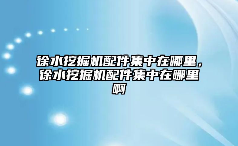 徐水挖掘機配件集中在哪里，徐水挖掘機配件集中在哪里啊