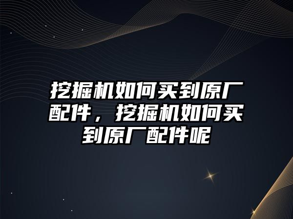 挖掘機(jī)如何買到原廠配件，挖掘機(jī)如何買到原廠配件呢