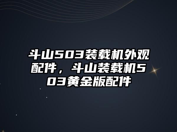 斗山503裝載機外觀配件，斗山裝載機503黃金版配件