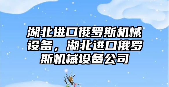 湖北進口俄羅斯機械設(shè)備，湖北進口俄羅斯機械設(shè)備公司