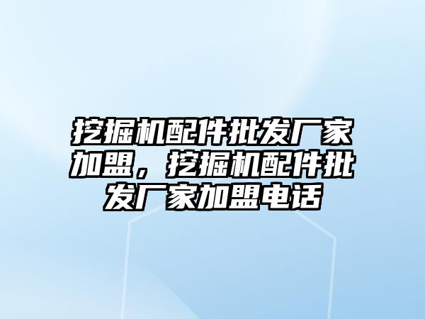 挖掘機配件批發(fā)廠家加盟，挖掘機配件批發(fā)廠家加盟電話