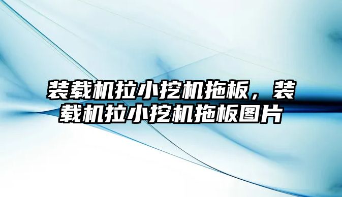 裝載機(jī)拉小挖機(jī)拖板，裝載機(jī)拉小挖機(jī)拖板圖片