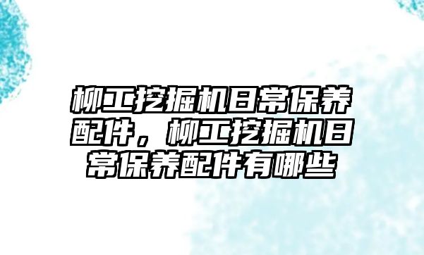 柳工挖掘機日常保養(yǎng)配件，柳工挖掘機日常保養(yǎng)配件有哪些