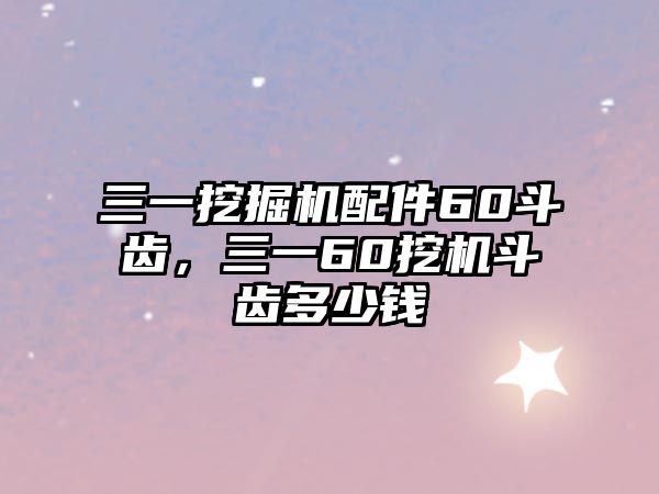 三一挖掘機(jī)配件60斗齒，三一60挖機(jī)斗齒多少錢