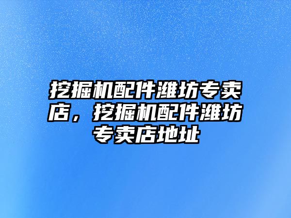 挖掘機配件濰坊專賣店，挖掘機配件濰坊專賣店地址