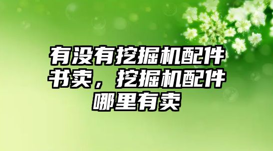 有沒有挖掘機(jī)配件書賣，挖掘機(jī)配件哪里有賣