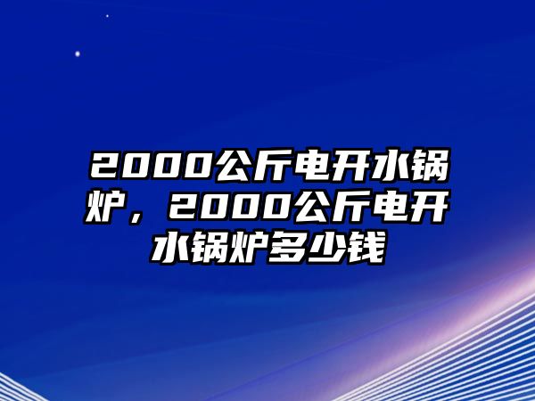 2000公斤電開水鍋爐，2000公斤電開水鍋爐多少錢