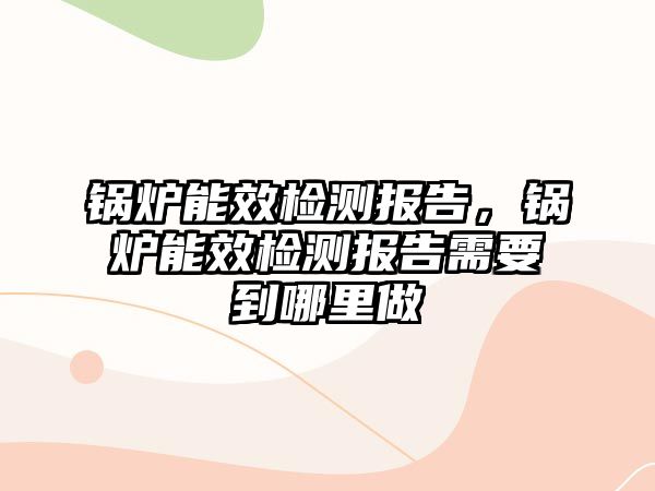 鍋爐能效檢測(cè)報(bào)告，鍋爐能效檢測(cè)報(bào)告需要到哪里做