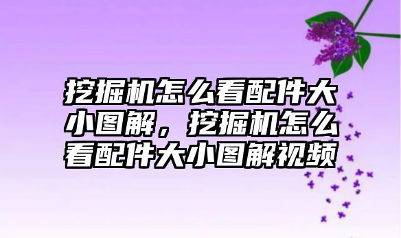 挖掘機怎么看配件大小圖解，挖掘機怎么看配件大小圖解視頻