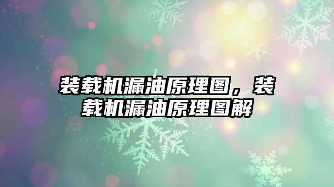 裝載機漏油原理圖，裝載機漏油原理圖解