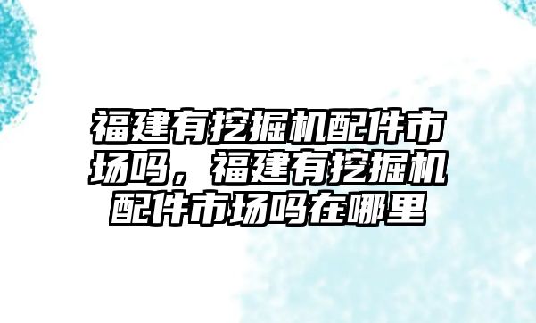 福建有挖掘機配件市場嗎，福建有挖掘機配件市場嗎在哪里