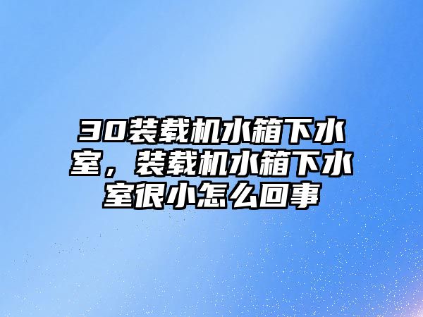 30裝載機(jī)水箱下水室，裝載機(jī)水箱下水室很小怎么回事