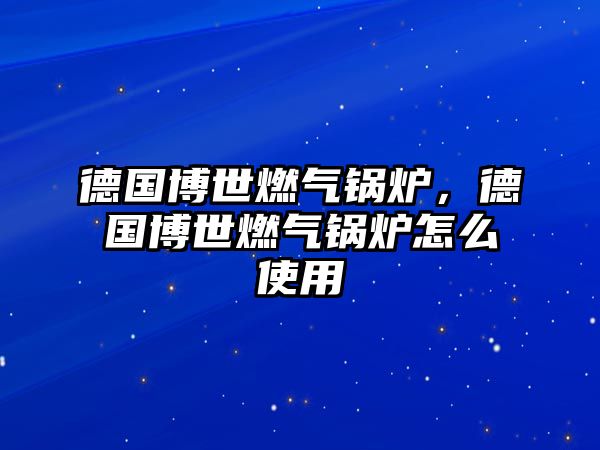 德國博世燃氣鍋爐，德國博世燃氣鍋爐怎么使用