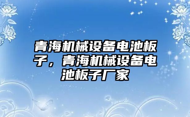 青海機械設(shè)備電池板子，青海機械設(shè)備電池板子廠家