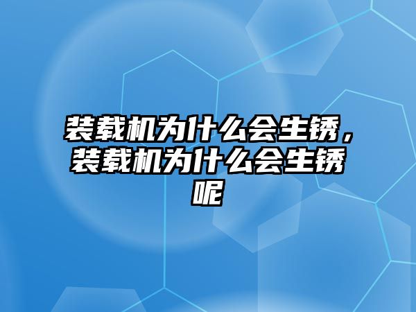 裝載機(jī)為什么會(huì)生銹，裝載機(jī)為什么會(huì)生銹呢