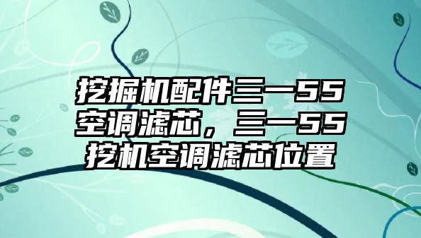 挖掘機(jī)配件三一55空調(diào)濾芯，三一55挖機(jī)空調(diào)濾芯位置