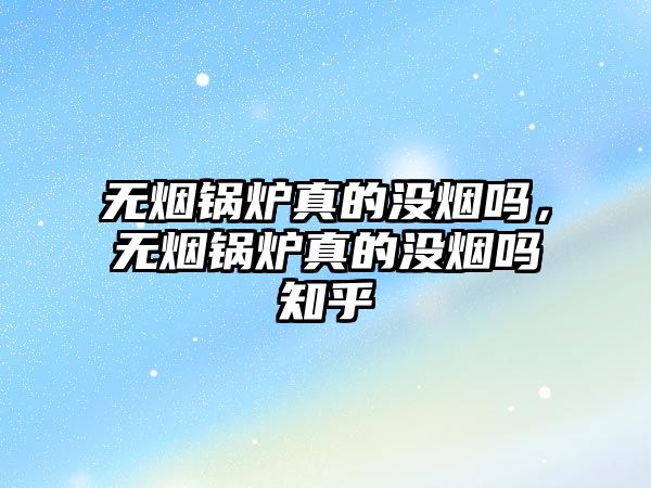 無煙鍋爐真的沒煙嗎，無煙鍋爐真的沒煙嗎知乎