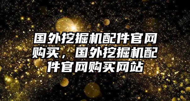 國外挖掘機配件官網(wǎng)購買，國外挖掘機配件官網(wǎng)購買網(wǎng)站