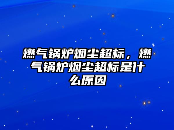 燃氣鍋爐煙塵超標，燃氣鍋爐煙塵超標是什么原因