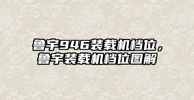 魯宇946裝載機(jī)檔位，魯宇裝載機(jī)檔位圖解