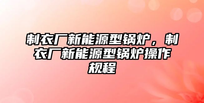 制衣廠新能源型鍋爐，制衣廠新能源型鍋爐操作規(guī)程