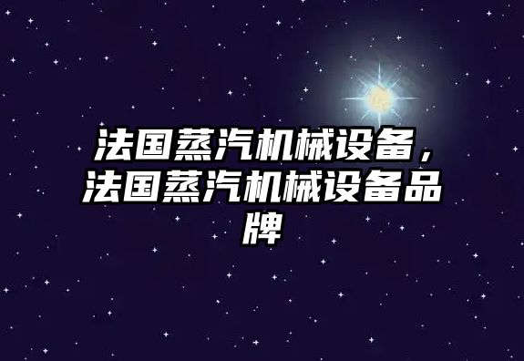 法國(guó)蒸汽機(jī)械設(shè)備，法國(guó)蒸汽機(jī)械設(shè)備品牌