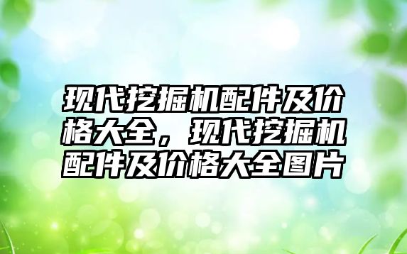 現(xiàn)代挖掘機配件及價格大全，現(xiàn)代挖掘機配件及價格大全圖片