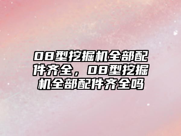 08型挖掘機全部配件齊全，08型挖掘機全部配件齊全嗎