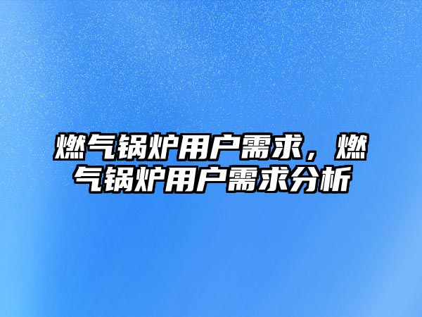 燃?xì)忮仩t用戶需求，燃?xì)忮仩t用戶需求分析