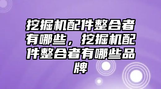 挖掘機(jī)配件整合者有哪些，挖掘機(jī)配件整合者有哪些品牌