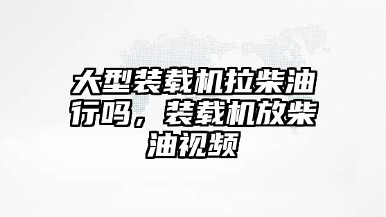 大型裝載機(jī)拉柴油行嗎，裝載機(jī)放柴油視頻