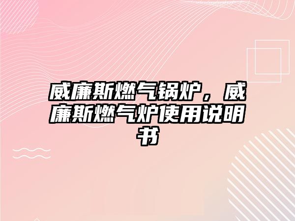 威廉斯燃?xì)忮仩t，威廉斯燃?xì)鉅t使用說明書