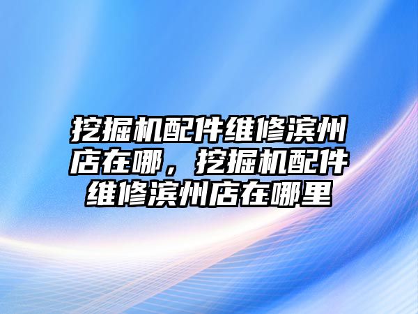 挖掘機(jī)配件維修濱州店在哪，挖掘機(jī)配件維修濱州店在哪里