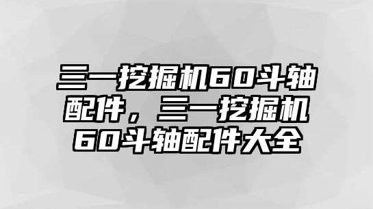 三一挖掘機(jī)60斗軸配件，三一挖掘機(jī)60斗軸配件大全