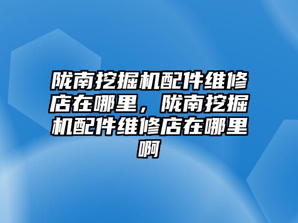 隴南挖掘機配件維修店在哪里，隴南挖掘機配件維修店在哪里啊