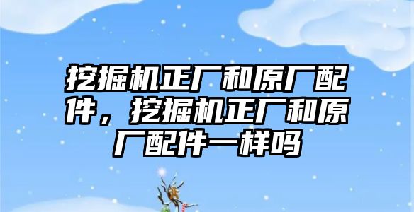 挖掘機(jī)正廠和原廠配件，挖掘機(jī)正廠和原廠配件一樣嗎