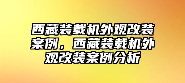 西藏裝載機(jī)外觀改裝案例，西藏裝載機(jī)外觀改裝案例分析