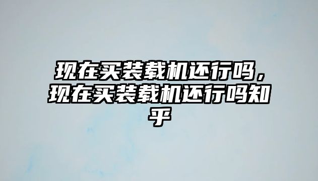 現(xiàn)在買(mǎi)裝載機(jī)還行嗎，現(xiàn)在買(mǎi)裝載機(jī)還行嗎知乎