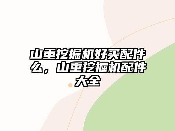 山重挖掘機好買配件么，山重挖掘機配件大全