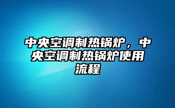 中央空調(diào)制熱鍋爐，中央空調(diào)制熱鍋爐使用流程