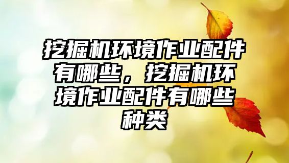 挖掘機(jī)環(huán)境作業(yè)配件有哪些，挖掘機(jī)環(huán)境作業(yè)配件有哪些種類