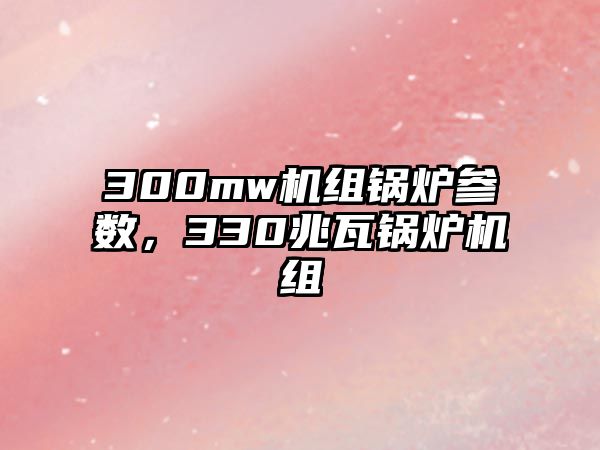 300mw機(jī)組鍋爐參數(shù)，330兆瓦鍋爐機(jī)組