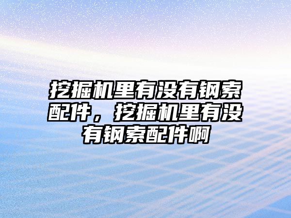 挖掘機里有沒有鋼索配件，挖掘機里有沒有鋼索配件啊