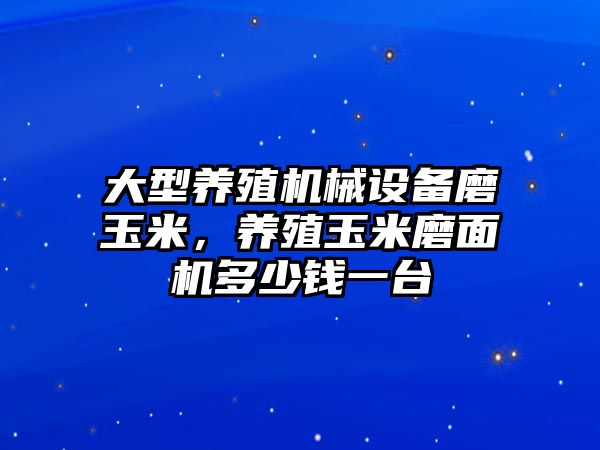 大型養(yǎng)殖機械設(shè)備磨玉米，養(yǎng)殖玉米磨面機多少錢一臺