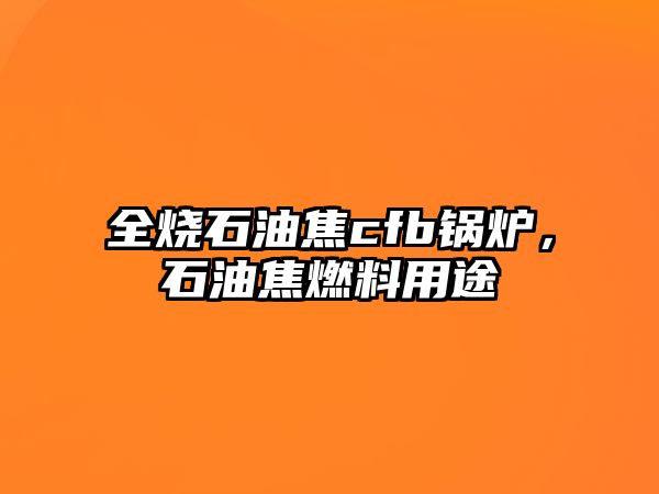 全燒石油焦cfb鍋爐，石油焦燃料用途