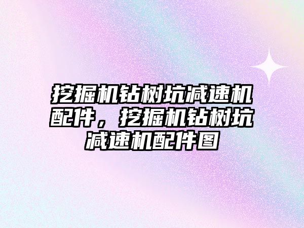 挖掘機鉆樹坑減速機配件，挖掘機鉆樹坑減速機配件圖