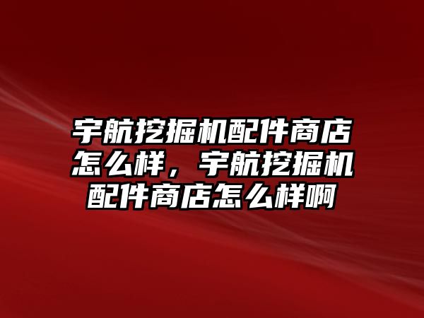 宇航挖掘機配件商店怎么樣，宇航挖掘機配件商店怎么樣啊