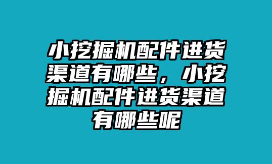 小挖掘機配件進貨渠道有哪些，小挖掘機配件進貨渠道有哪些呢