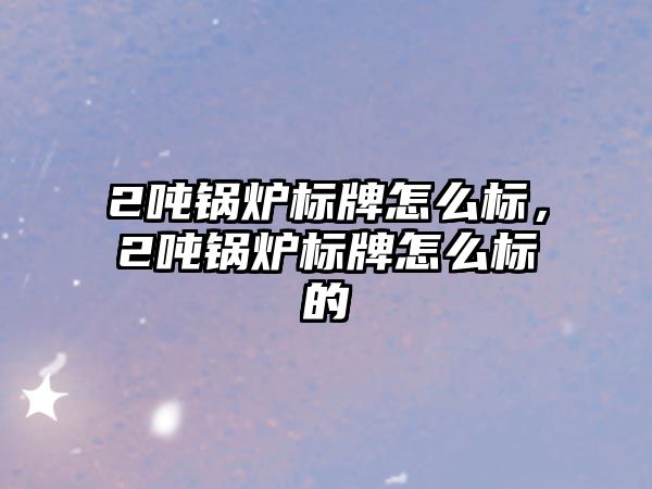 2噸鍋爐標(biāo)牌怎么標(biāo)，2噸鍋爐標(biāo)牌怎么標(biāo)的