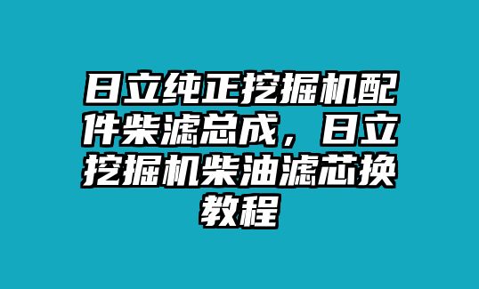 日立純正挖掘機配件柴濾總成，日立挖掘機柴油濾芯換教程